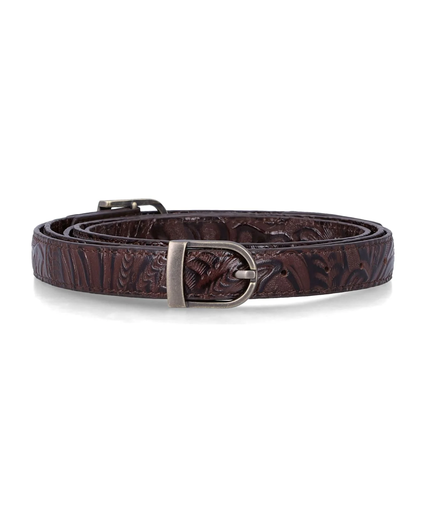 Low Classic Leather Two-way Buckle Belt - 1