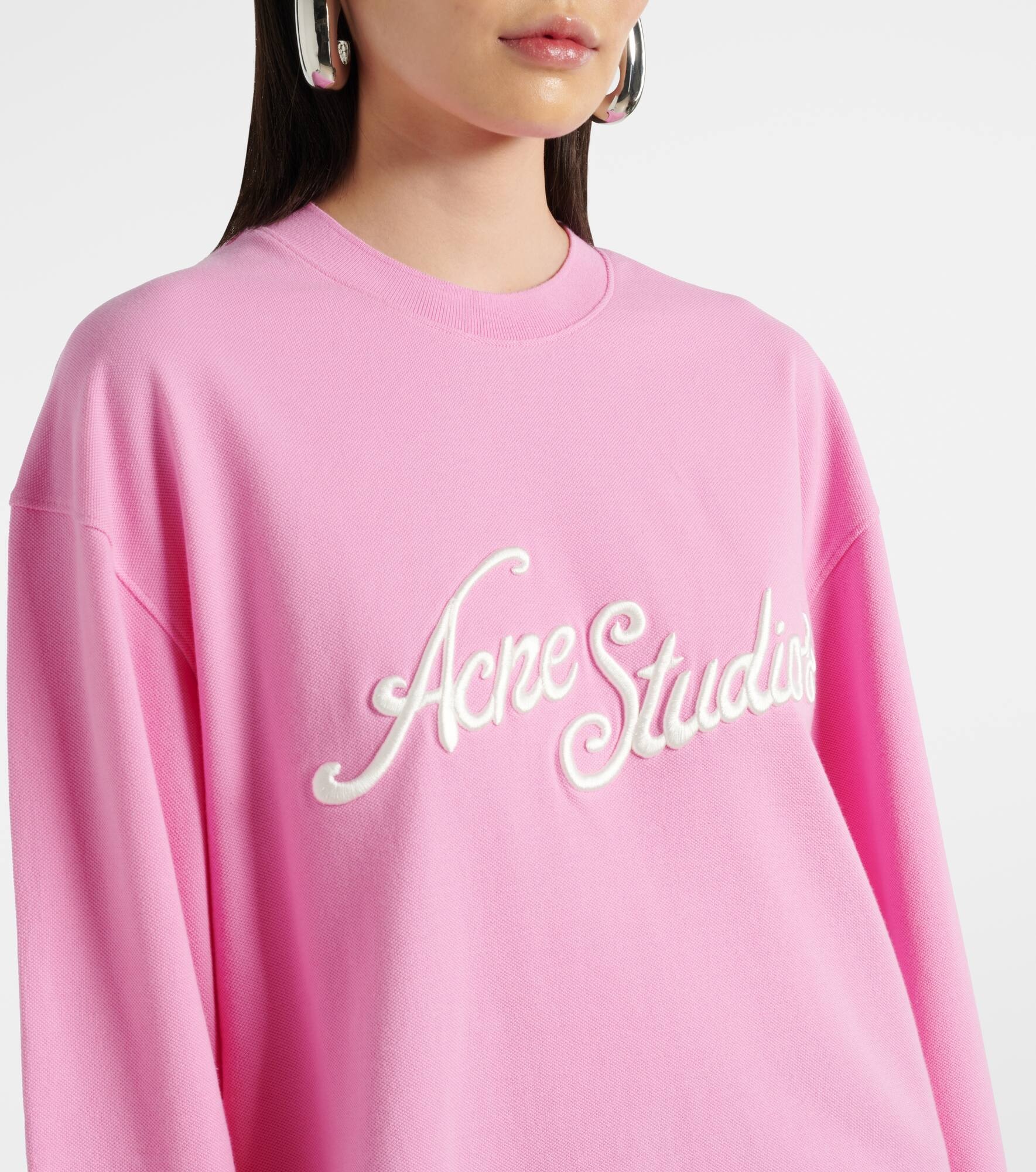 Logo embroidered cotton jersey T-shirt - 4