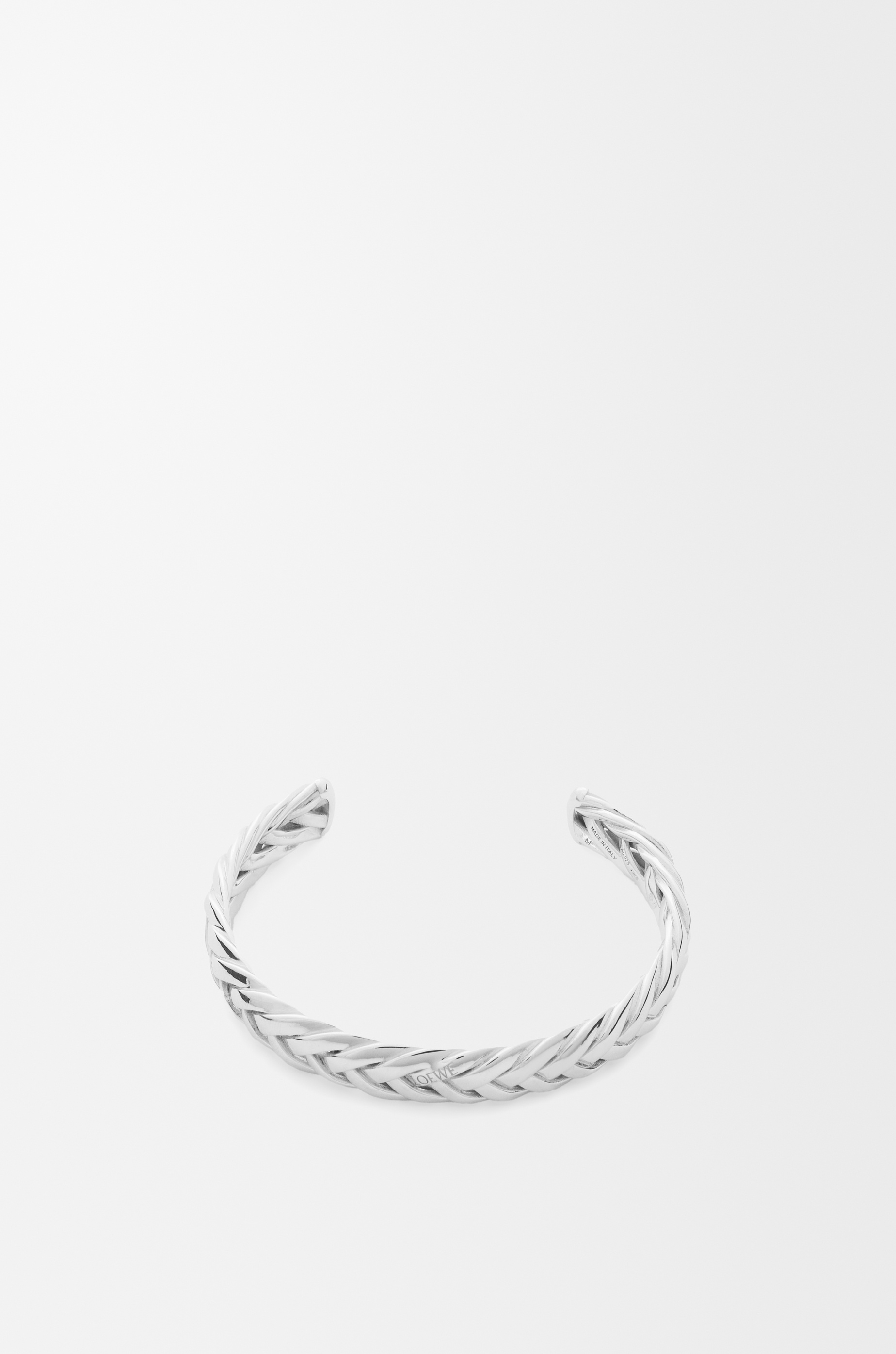 Thin braided cuff in sterling silver - 3