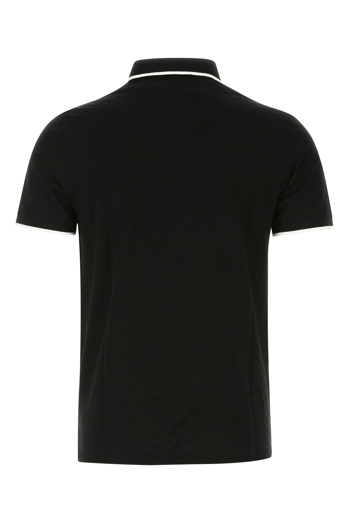 Black cotton polo shirt - 2