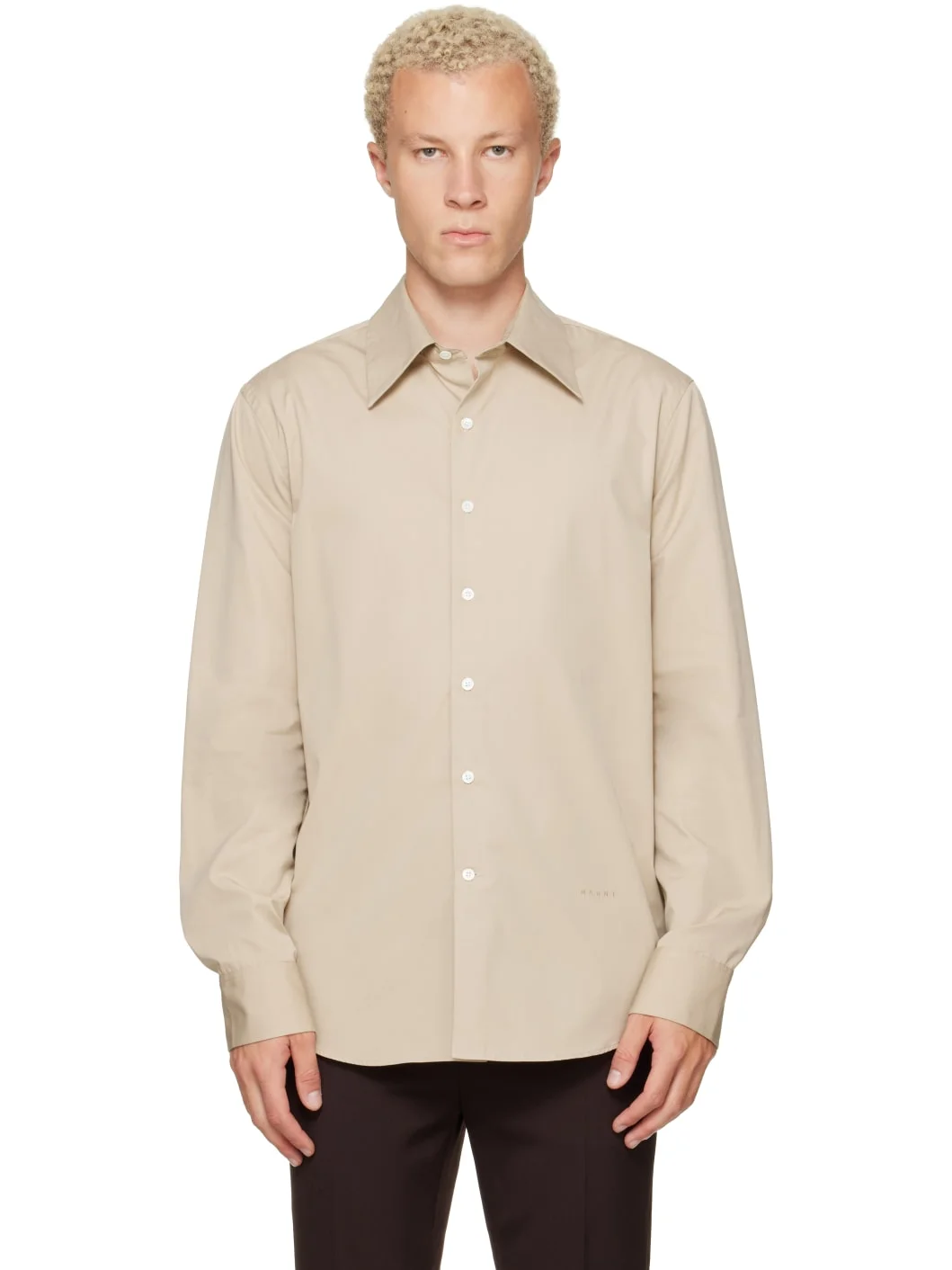 Beige Darted Shirt - 1