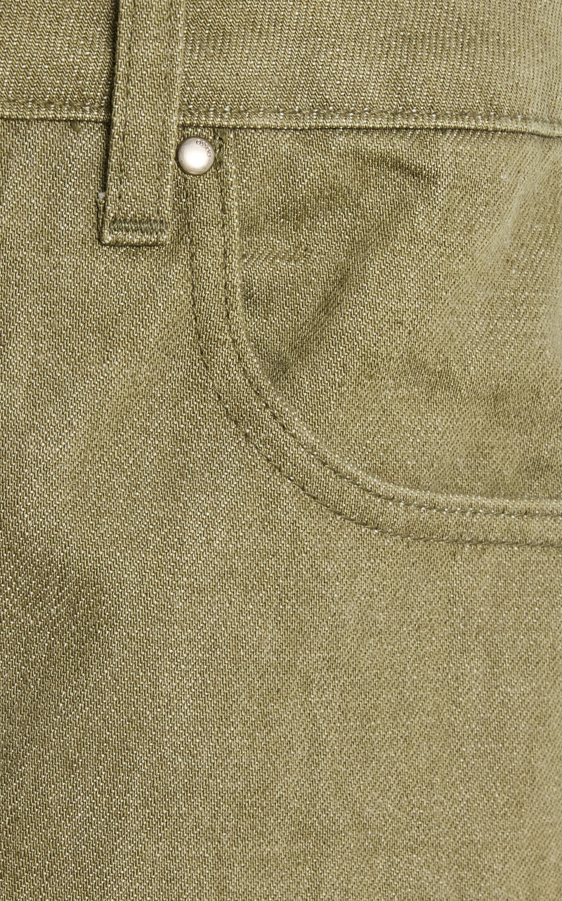 Rider Rigid Low-Rise Bowed-Leg Jeans green 6