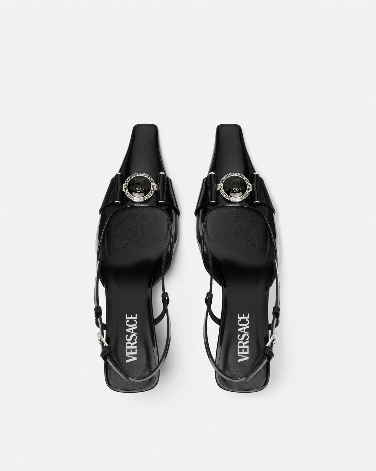 Medusa Buckle Patent Slingback Pumps 70 mm - 5
