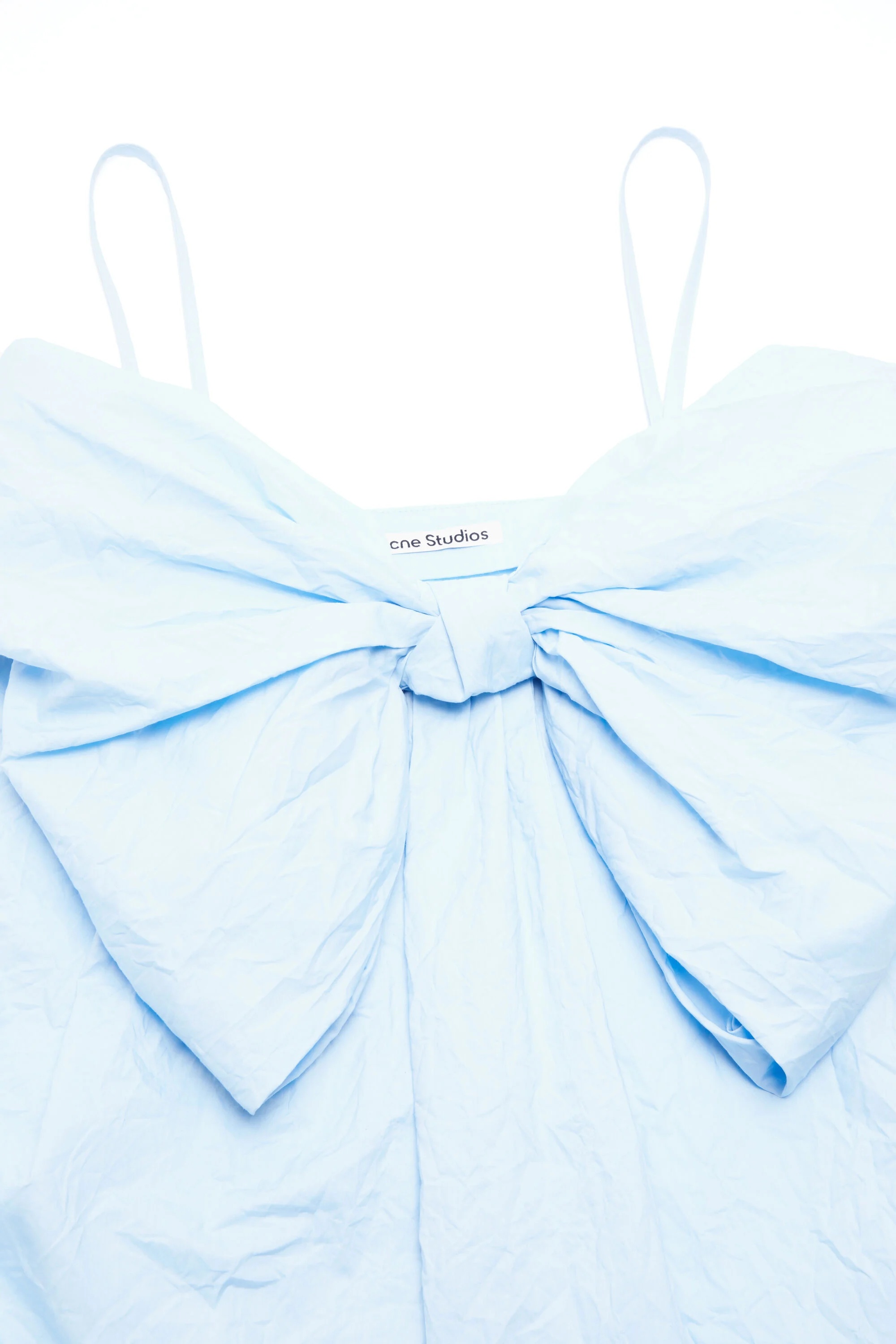 Bow strap blouse - Light blue - 5