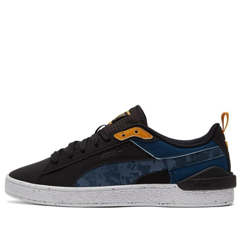 PUMA Unisex Suede Bloc Low-Top Sneakers Blue/Black 381187-01 - 1