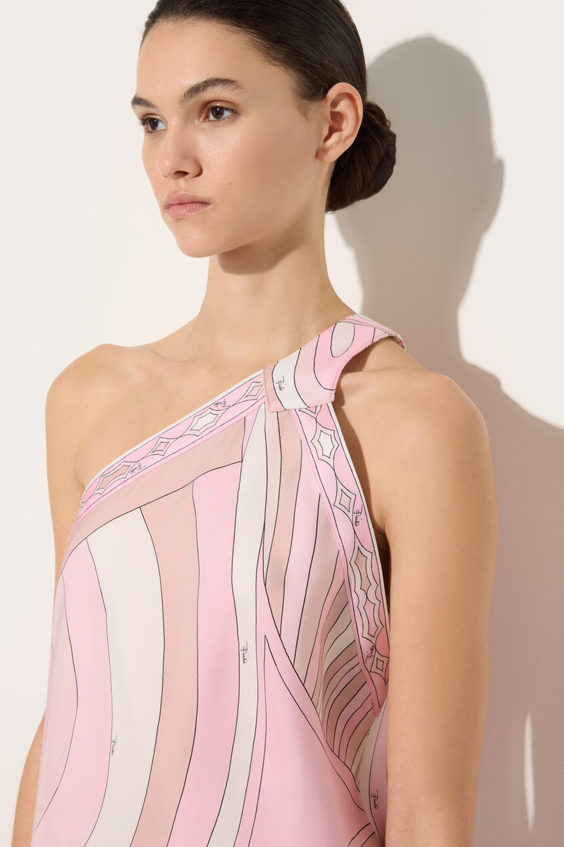 IRIDE PRINT ASYMMETRICAL-CUT DRESS 5