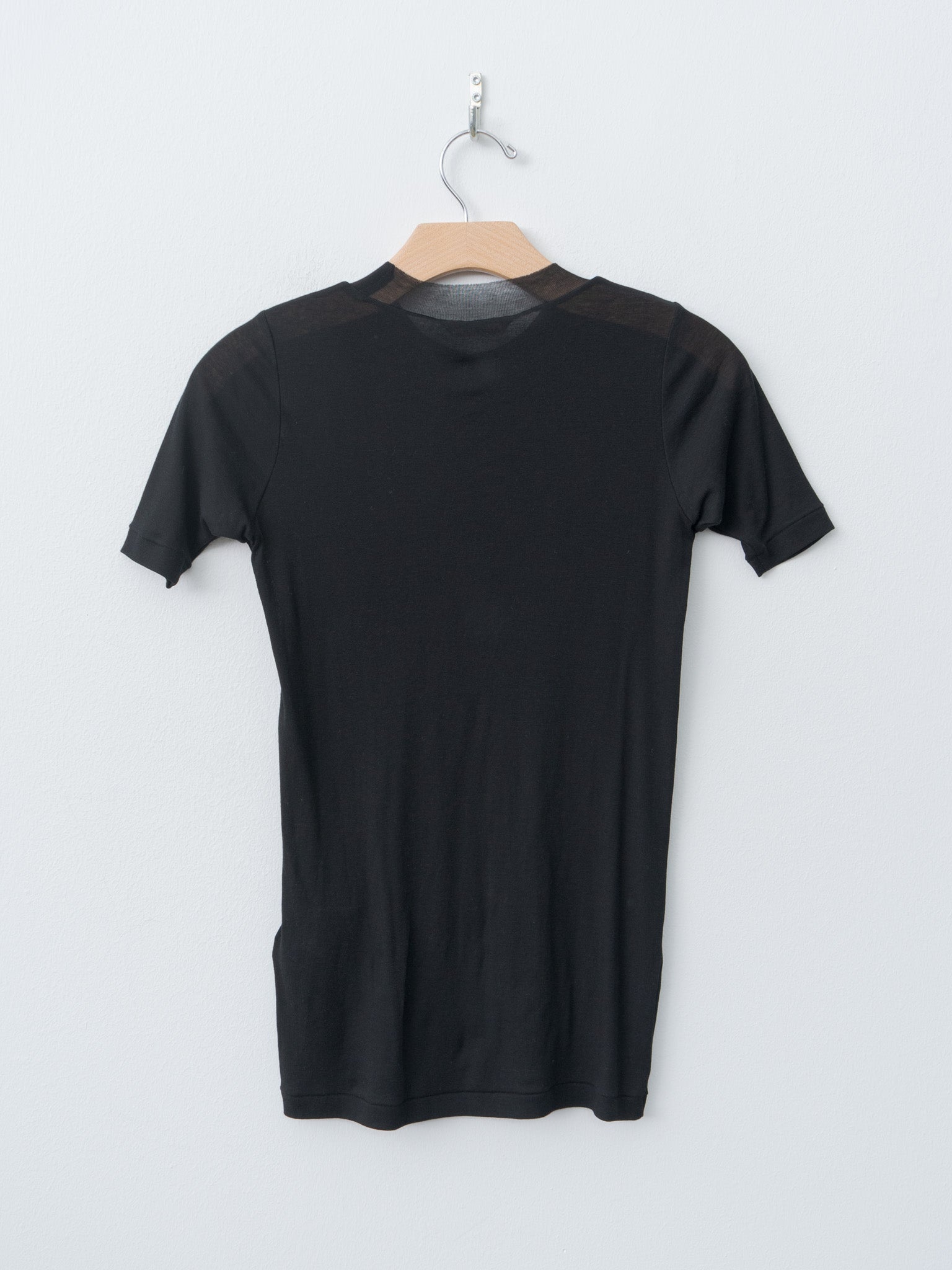 Super High Gauge Sheer Rib Tee - Black - 6