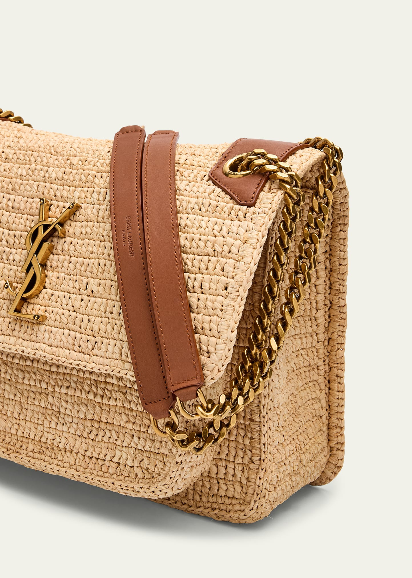 Niki Medium YSL Shoulder Bag in Raffia - 5