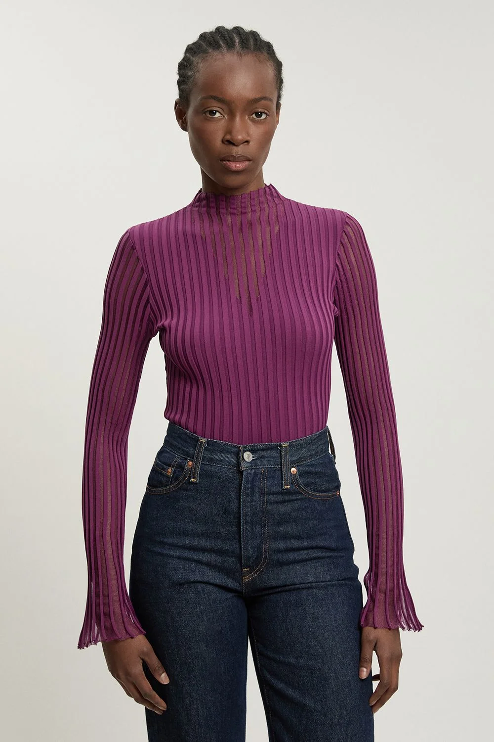 Viscose Blend Filament Knitted Top - 1