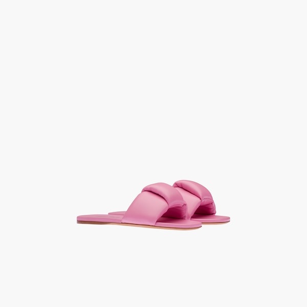 Nappa leather slides - 3
