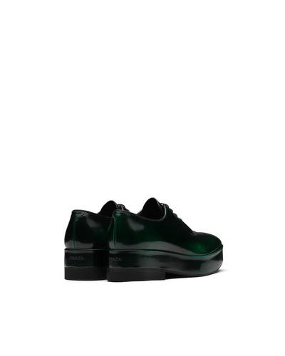 Prada Brushed leather laced derby shoes outlook