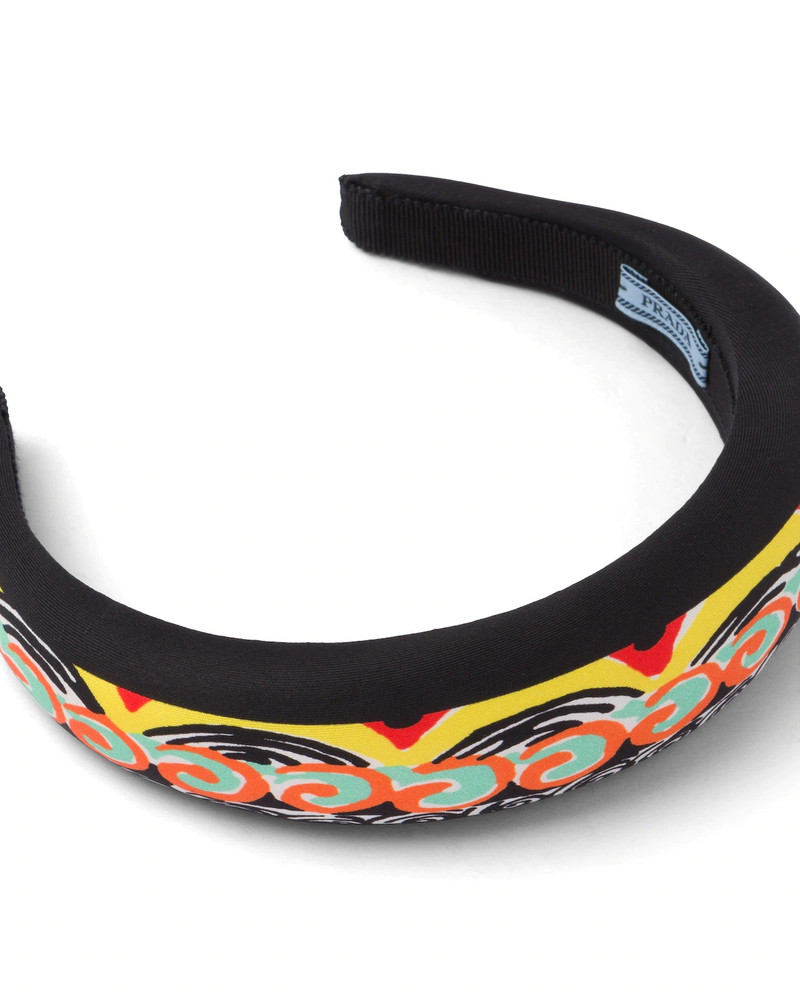 Picturesque printed silk headband 3