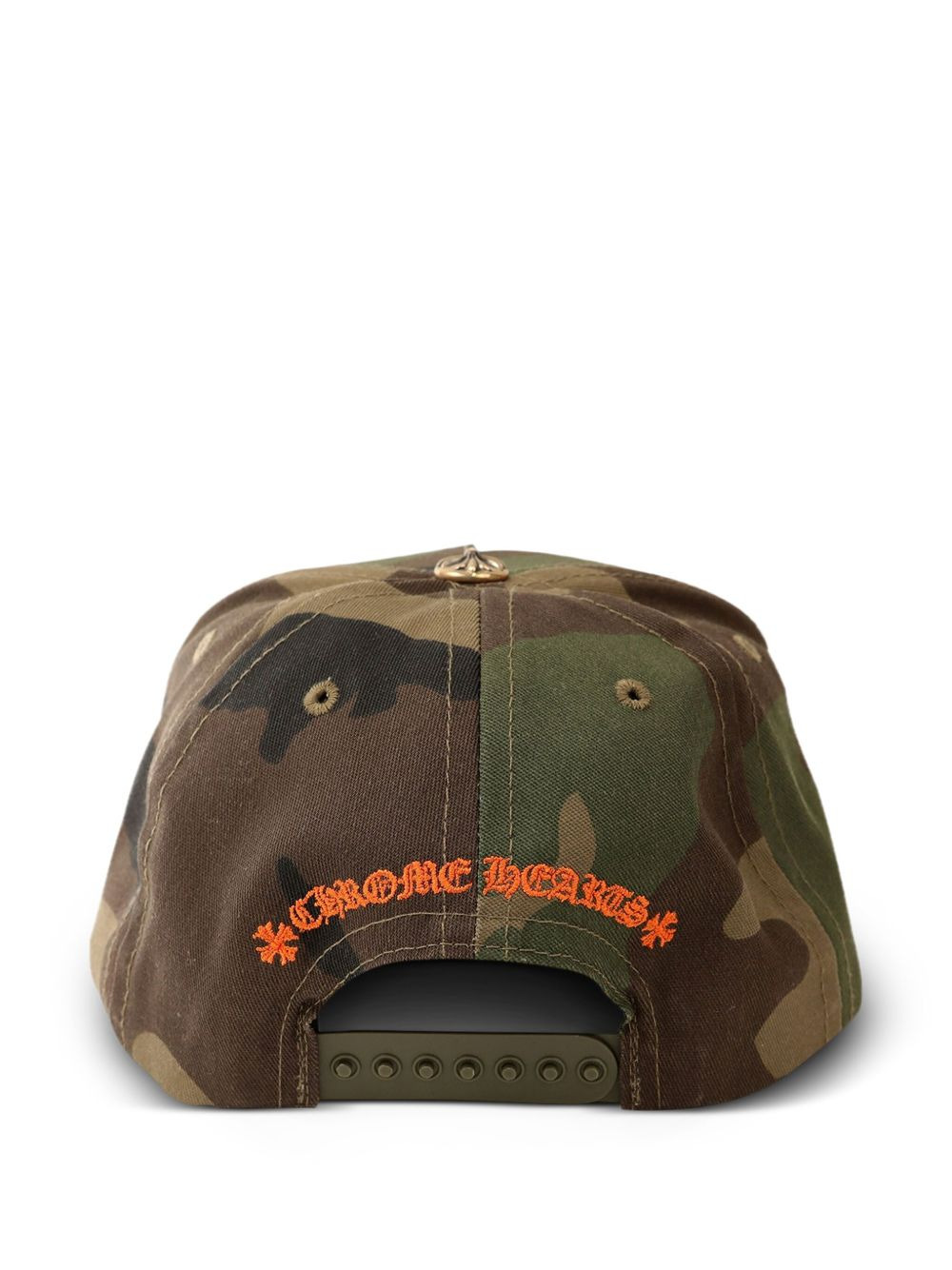 camouflage-print logo-embroidered cap - 2