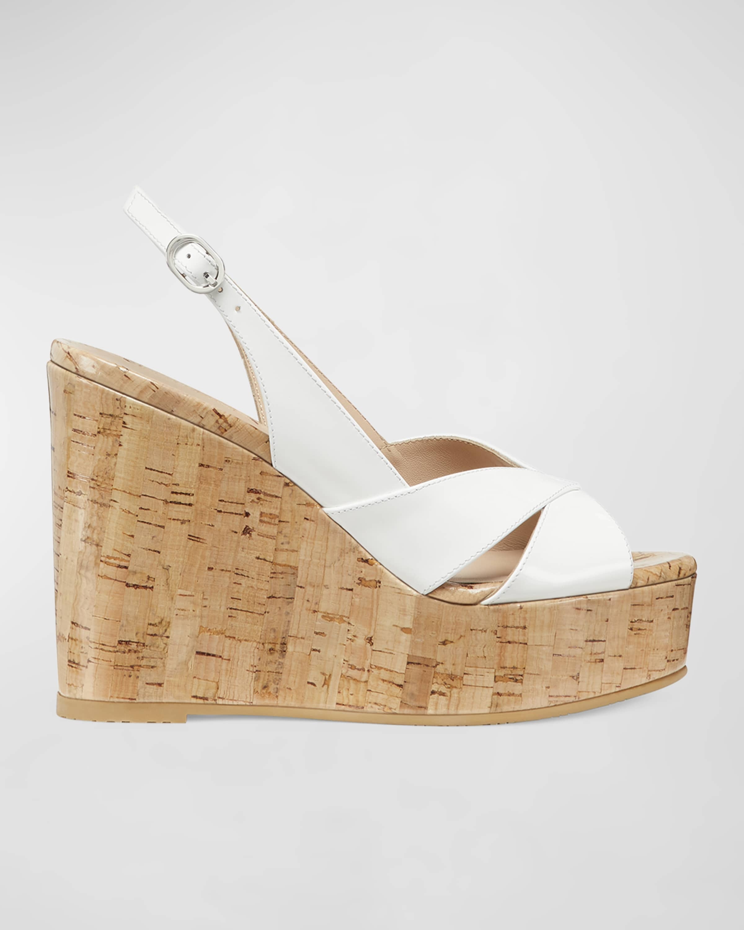 Carmen Patent Slingback Wedge Sandals - 1