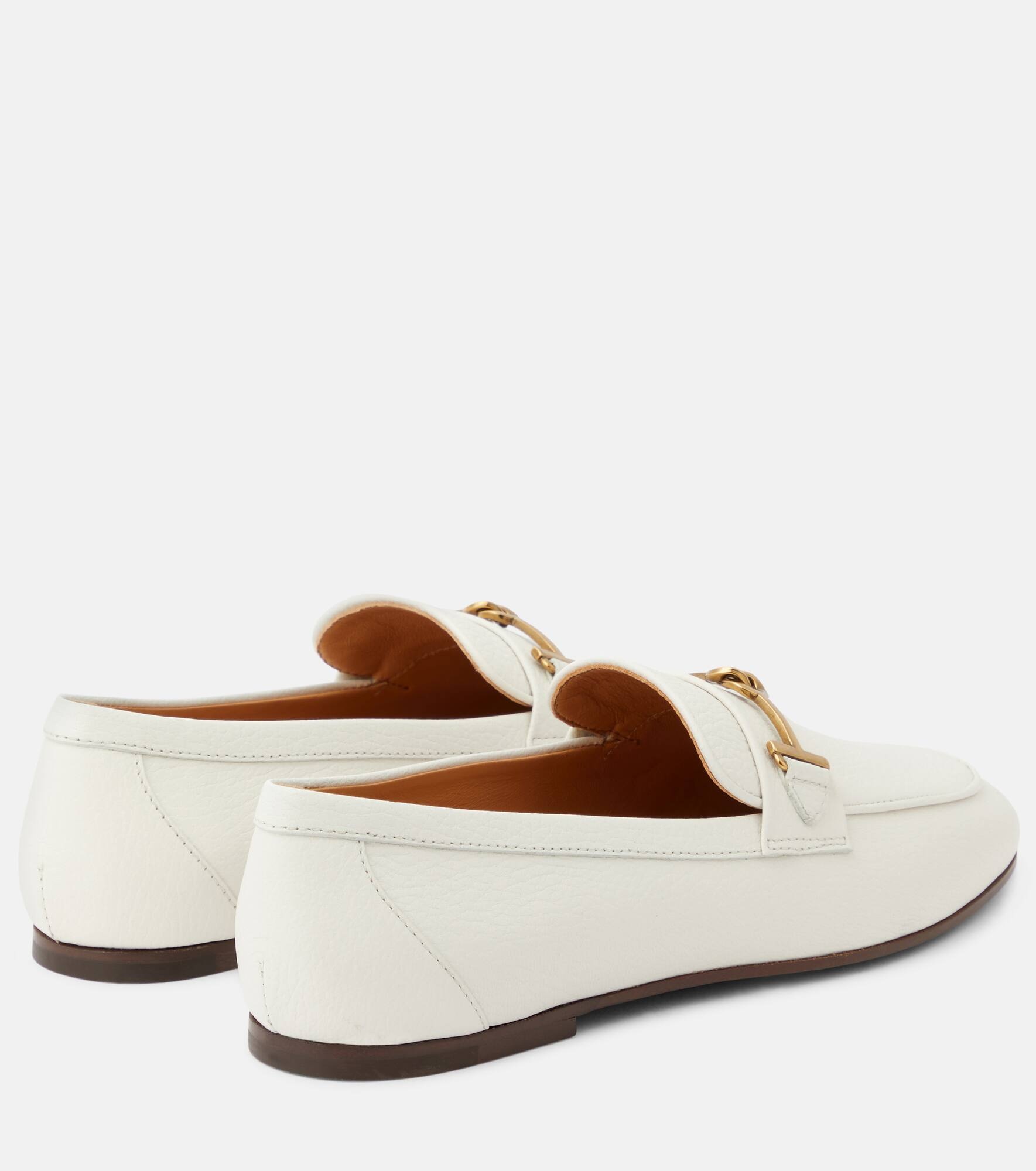 Double T leather loafers - 3