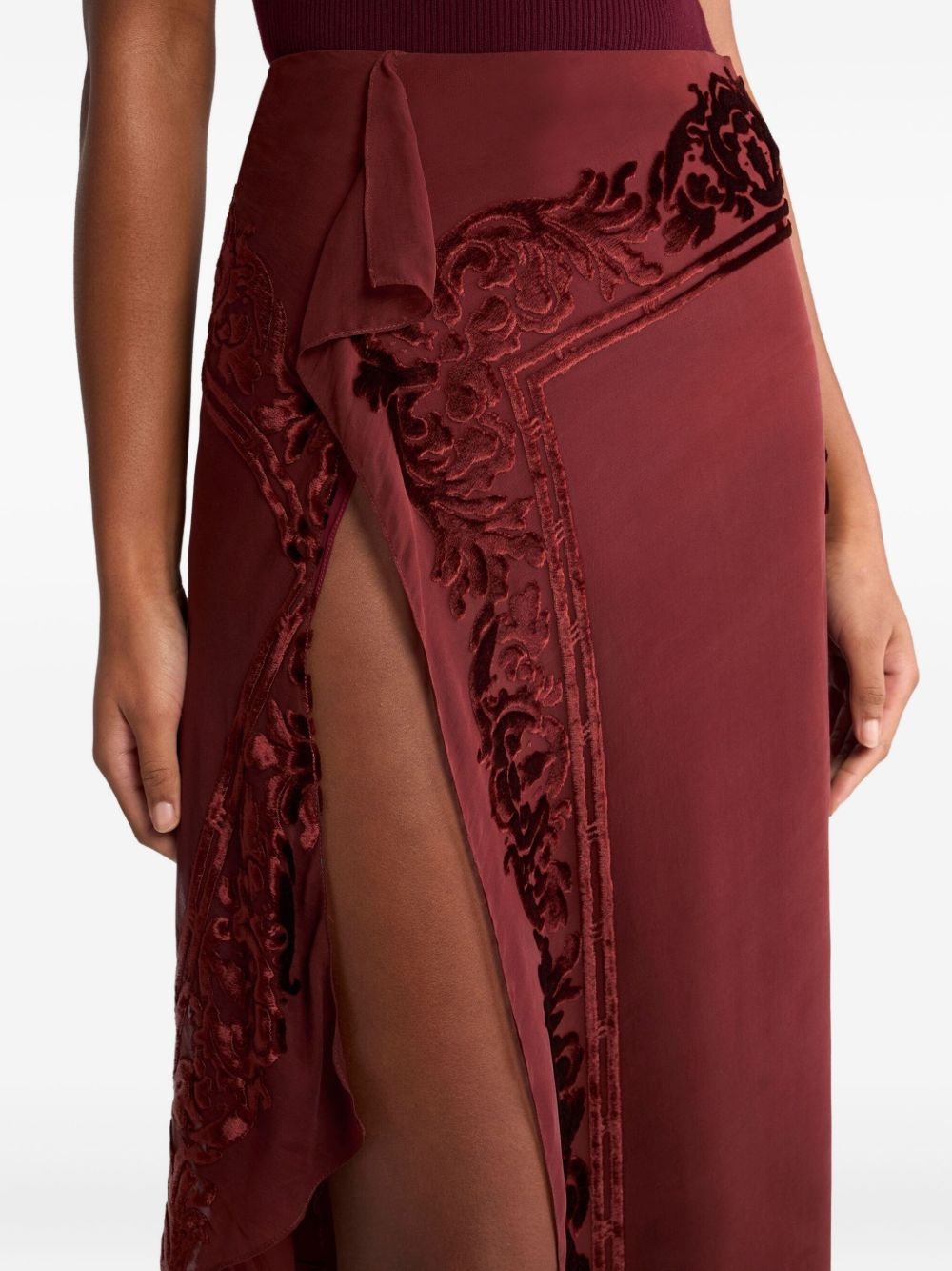 semi-sheer midi skirt - 4