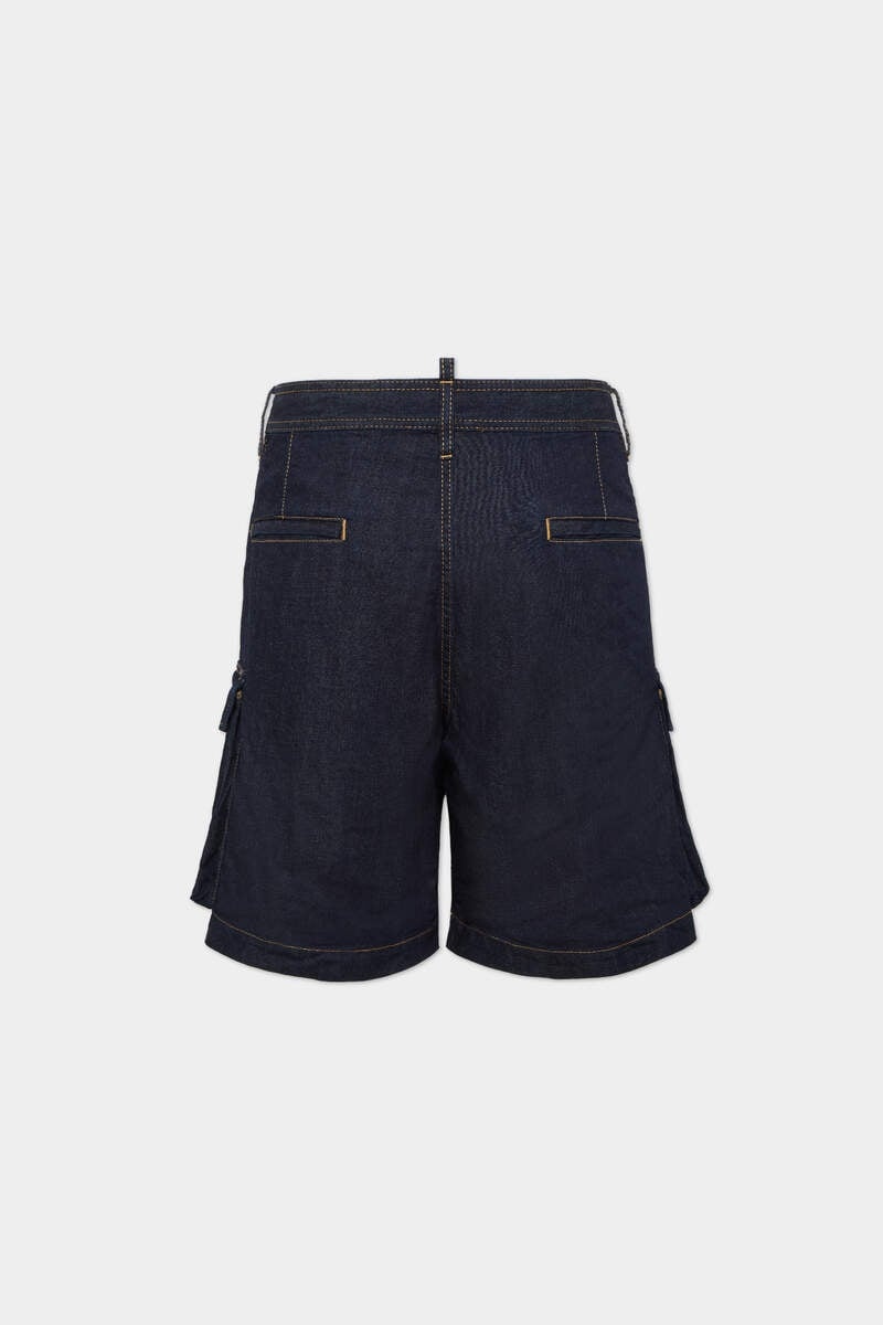 SUMMER LOVERS DARK WASH CARGO SHORTS - 2