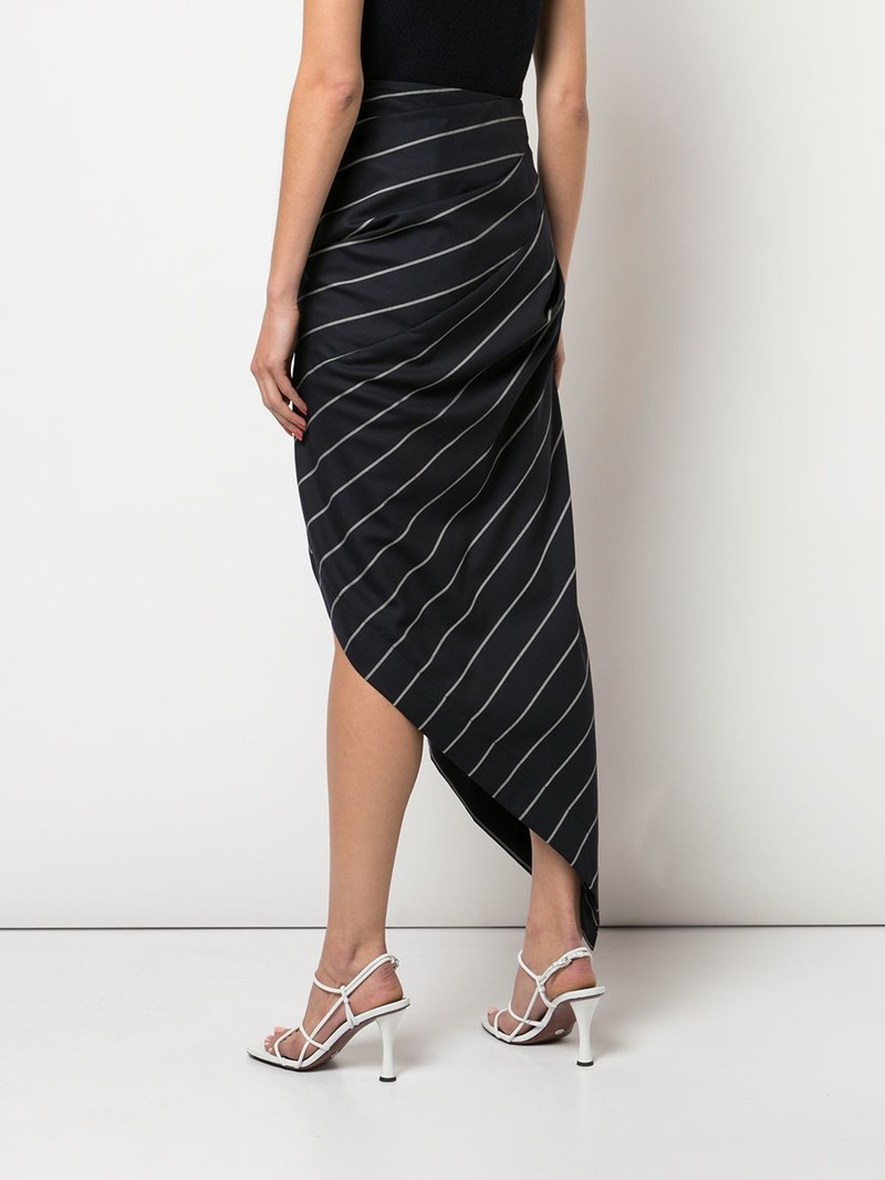 pinstriped asymmetric skirt 4