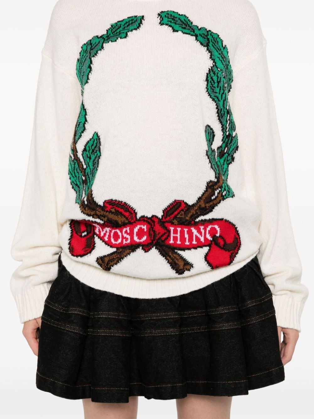 logo-jacquard sweater - 5