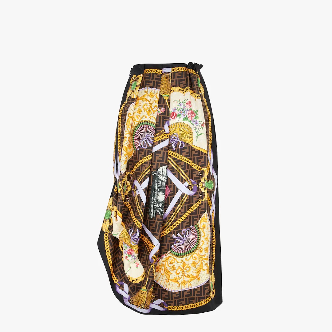 Fendace multicolor silk skirt - 2