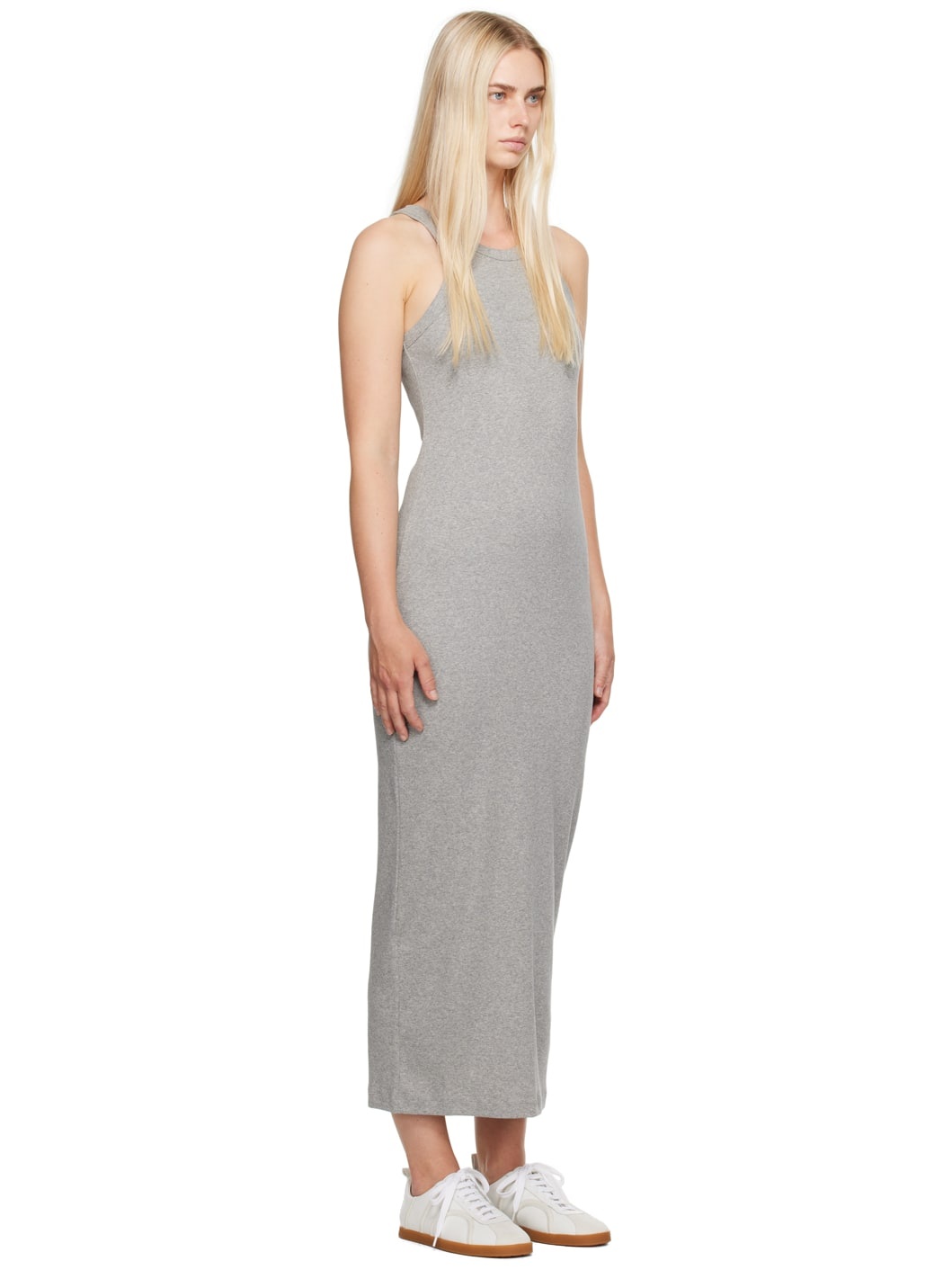 Gray Curved Maxi Dress - 2