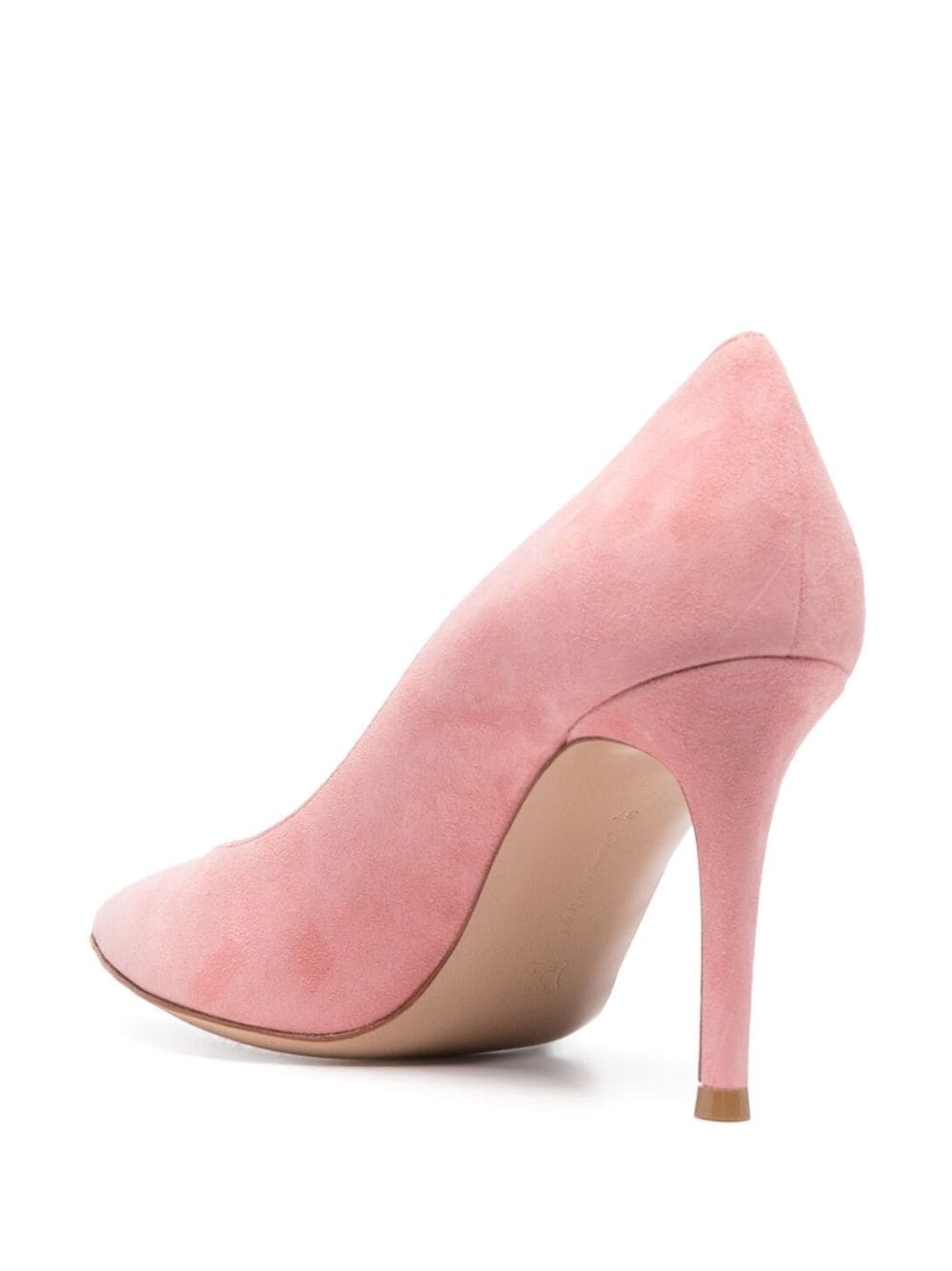90mm pointed suede pumps - 3
