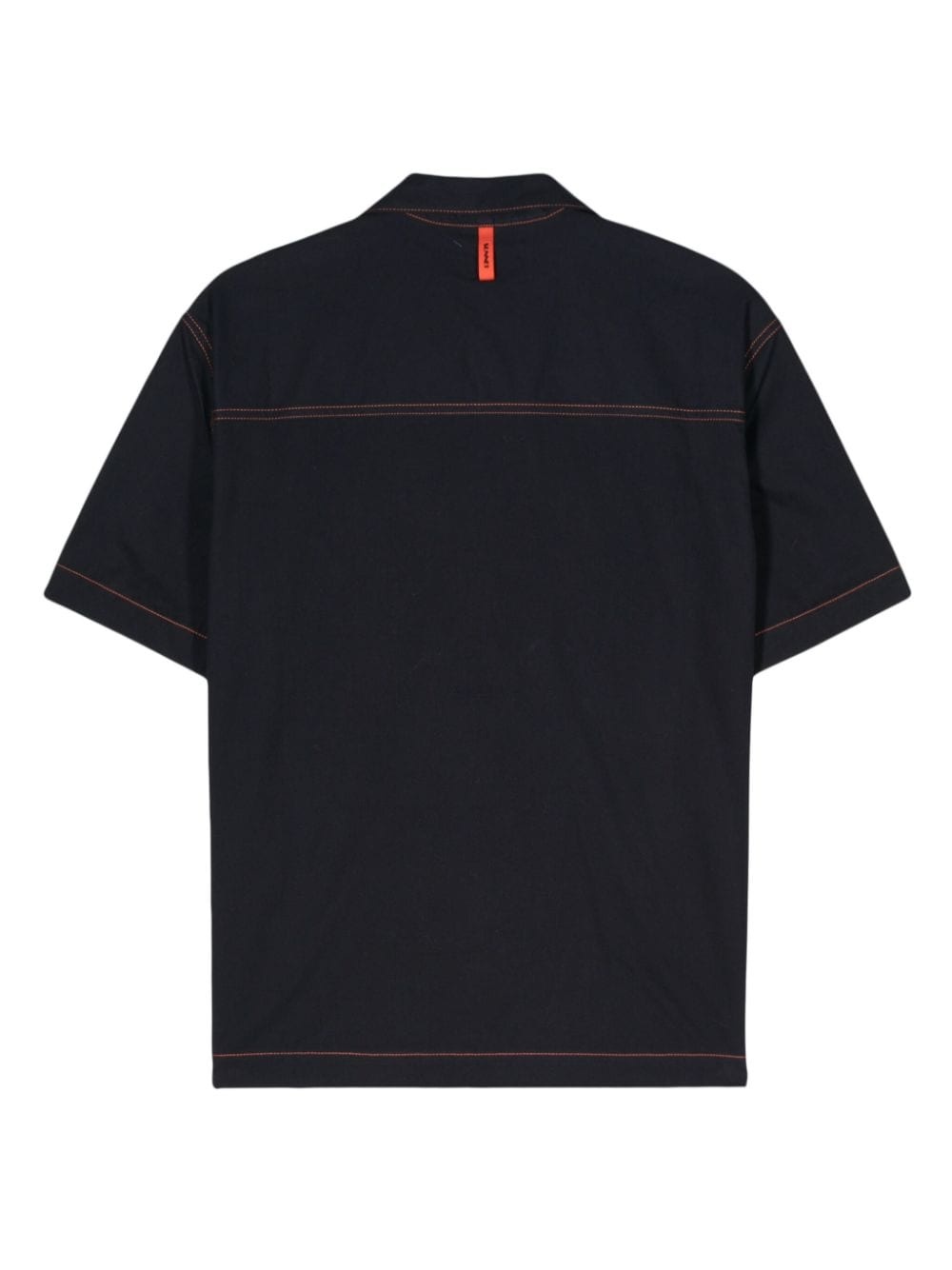 contrast-stitching denim shirt - 2