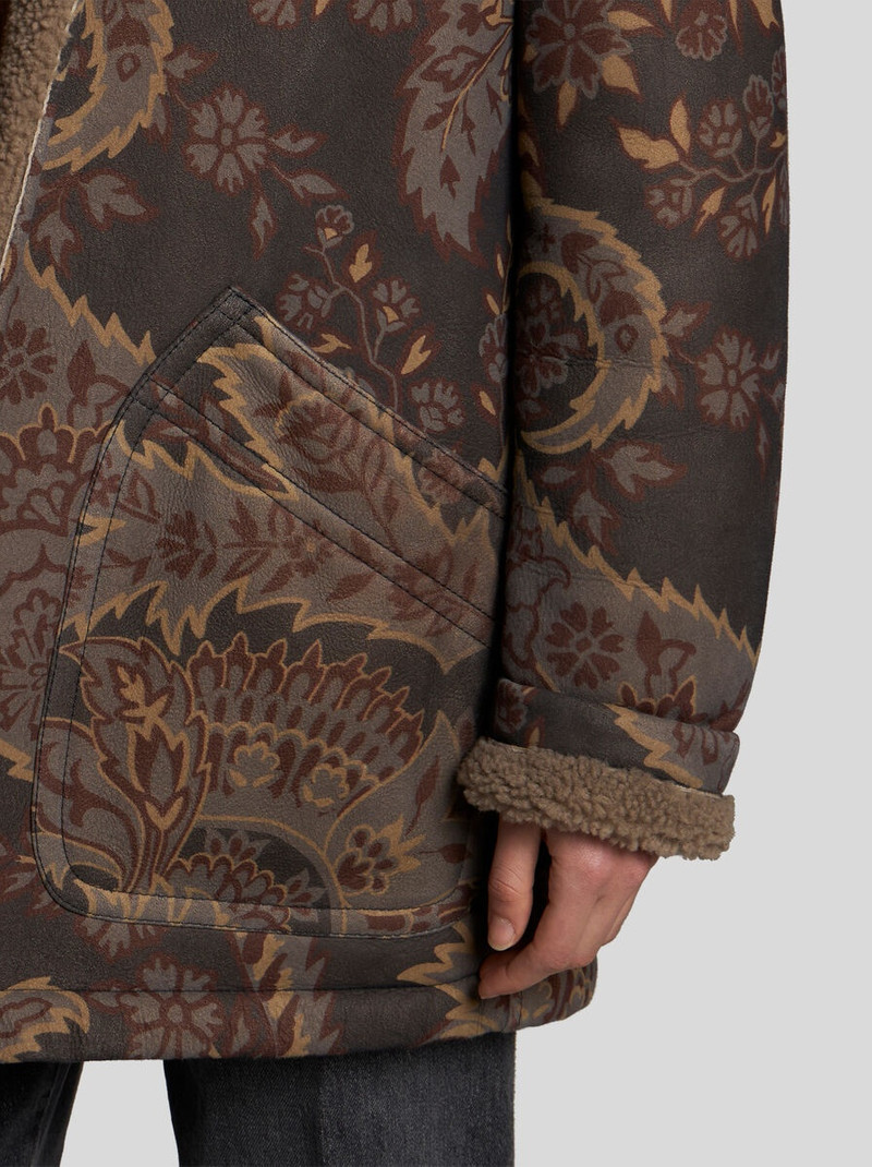 Etro PRINTED SHEARLING JACKET outlook