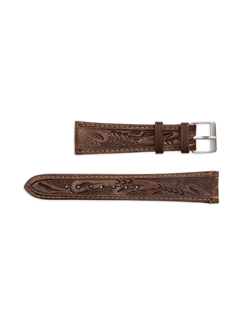 debossed-leather watch strap - 2