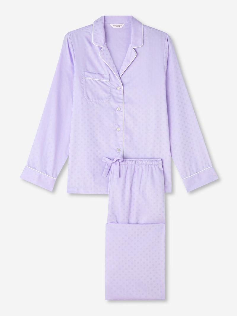 Women's Pyjamas Kate 7 Cotton Jacquard Lilac - 1