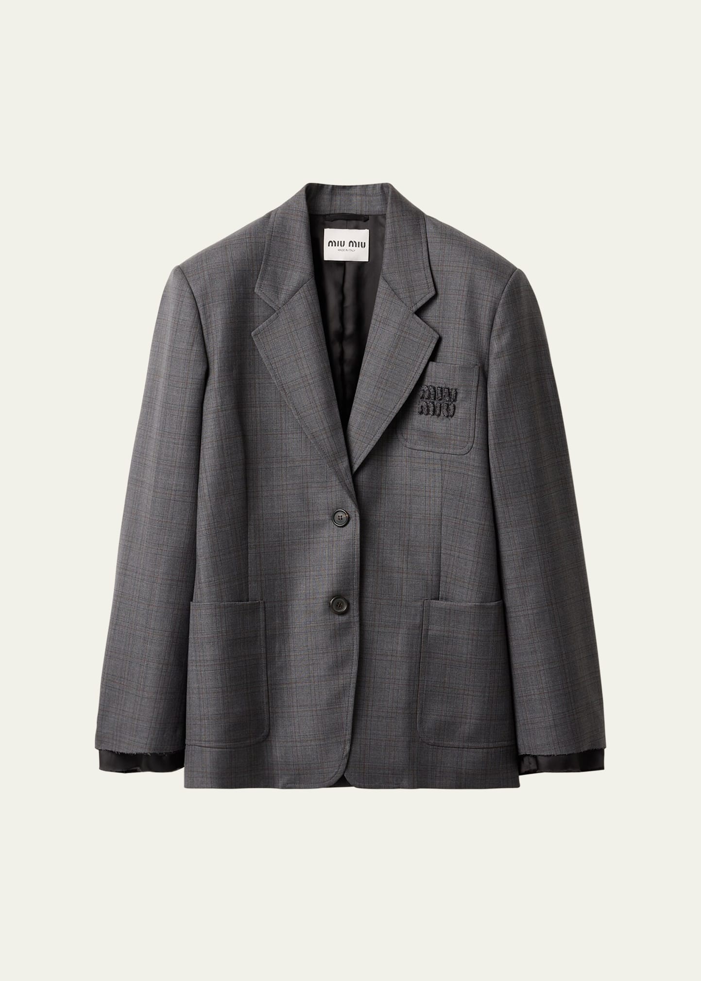 Long-Sleeve Oversized Blazer Jacket - 1