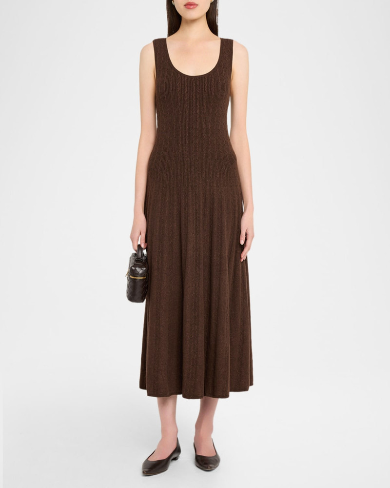 PAIGE Madeline Metallic Ribbed Midi Dress outlook
