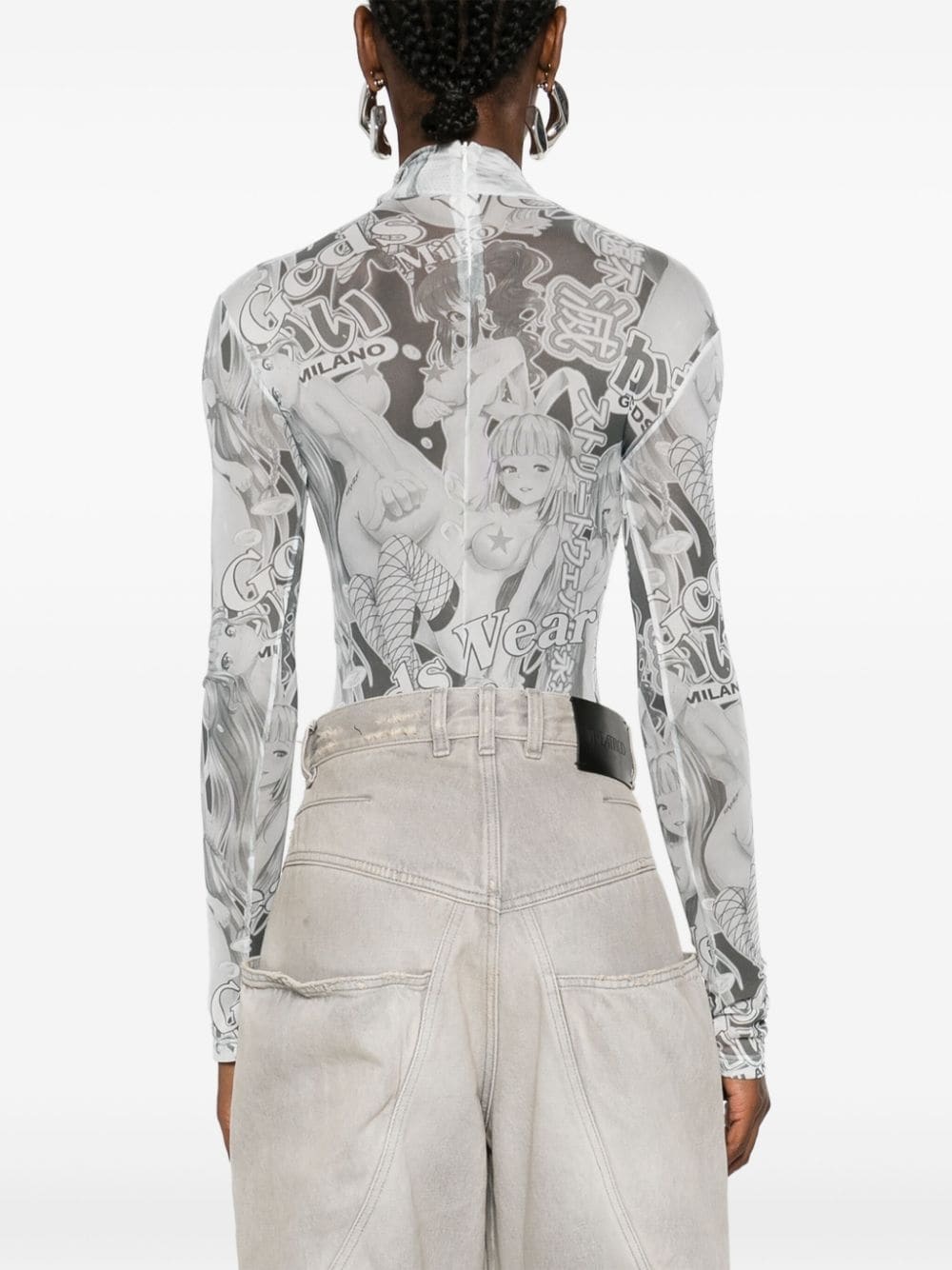 printed bodysuit - 4