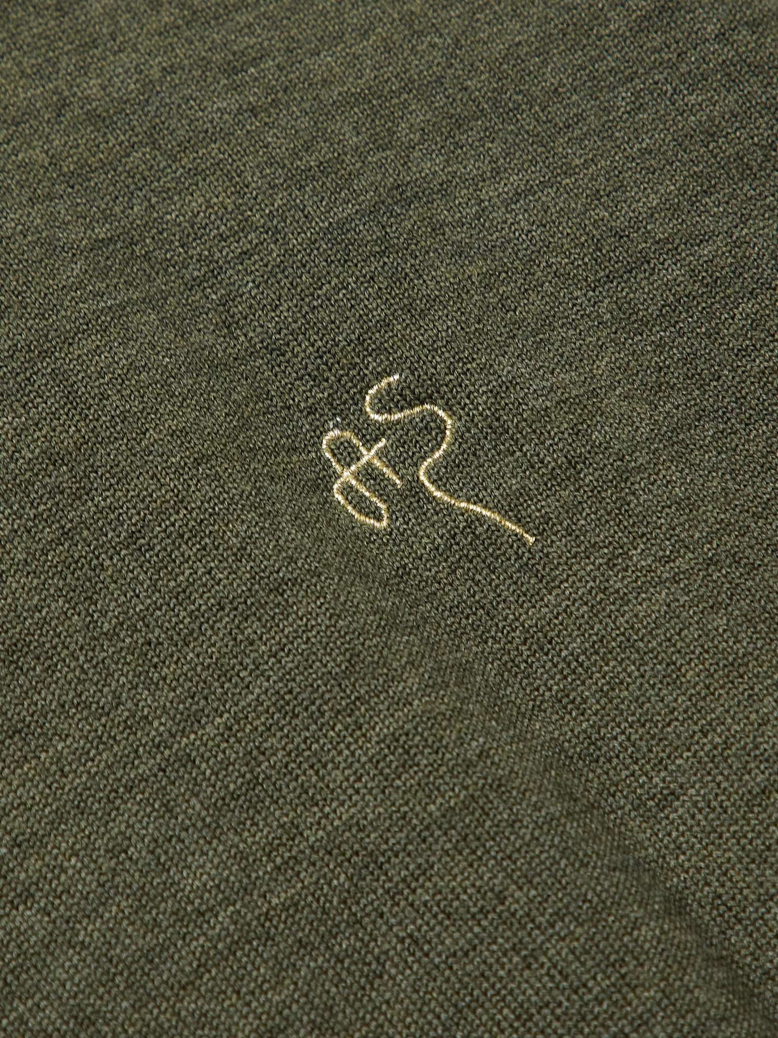 Logo-Embroidered Wool-Blend Sweater - 3