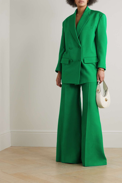 Valentino Oversized double-breasted wool and silk-blend crepe blazer outlook