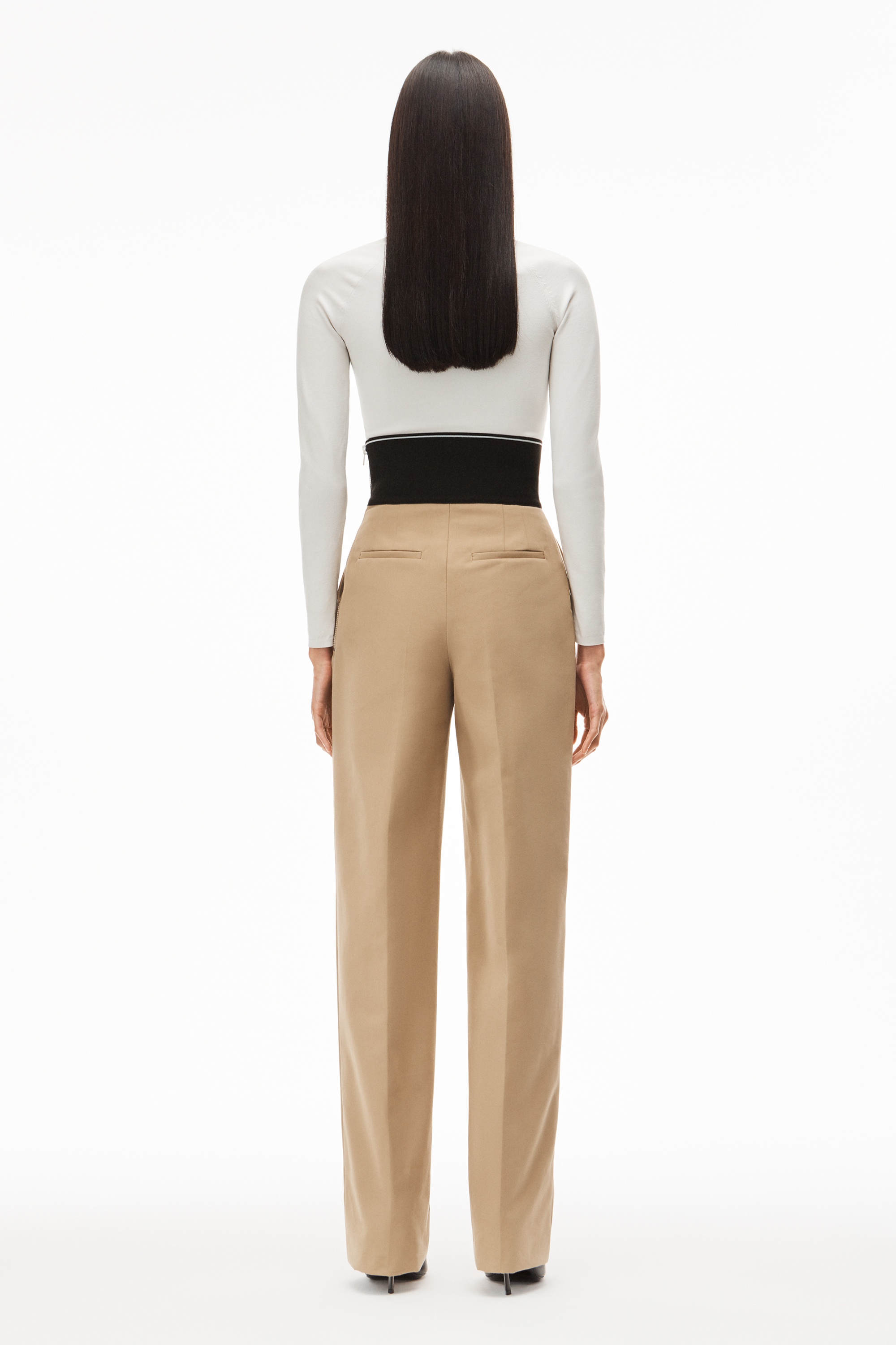 WIDE-LEG TROUSER IN COTTON TAILORING - 5