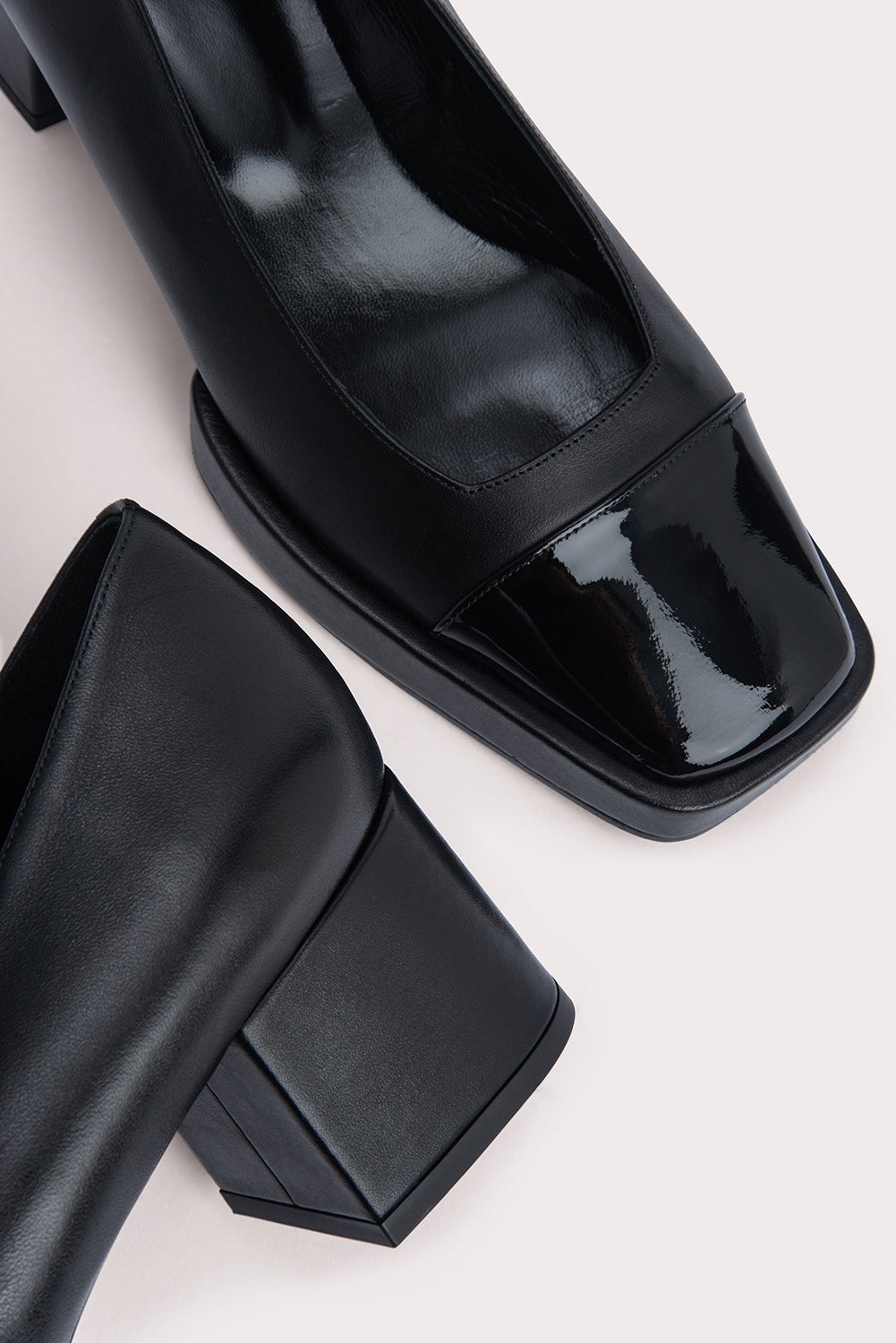 SAVA BLACK PATENT AND NAPPA LEATHER - 4