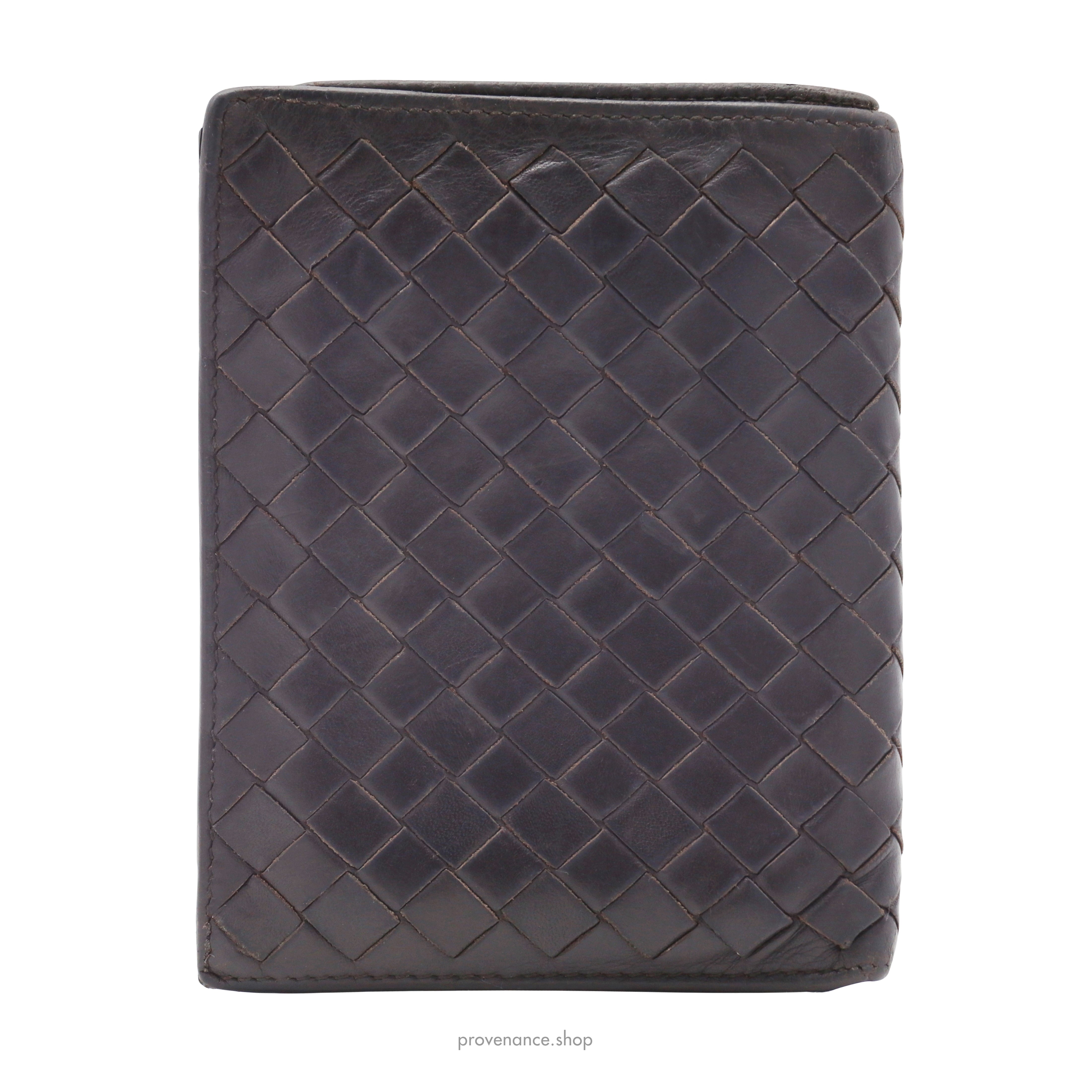 Bottega Veneta Tall Wallet - Chocolate Brown Leather - 2