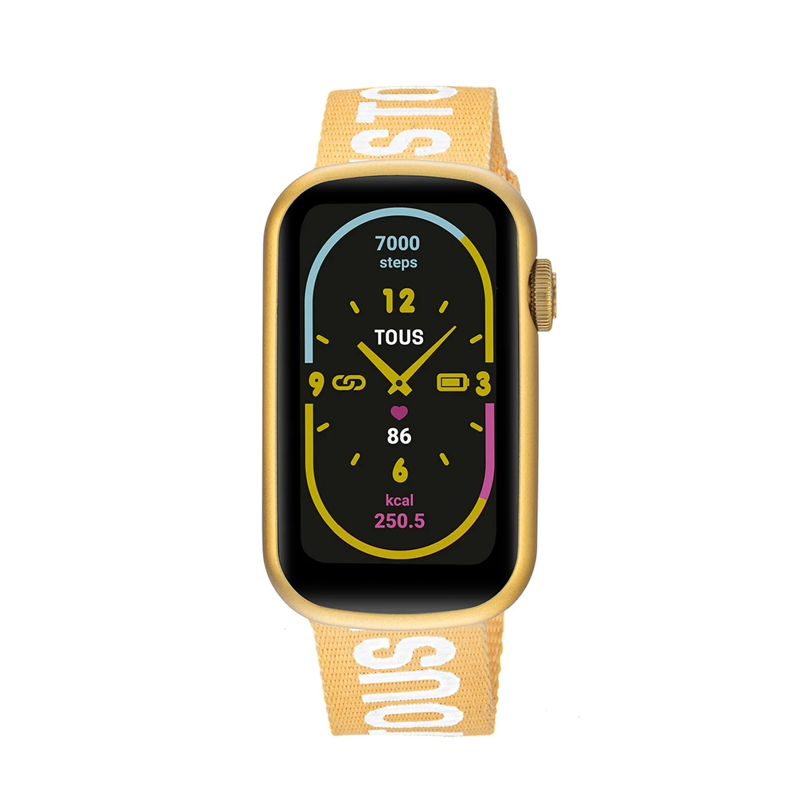 Smartwatch with nylon strap and white silicone strap T-Band - 1