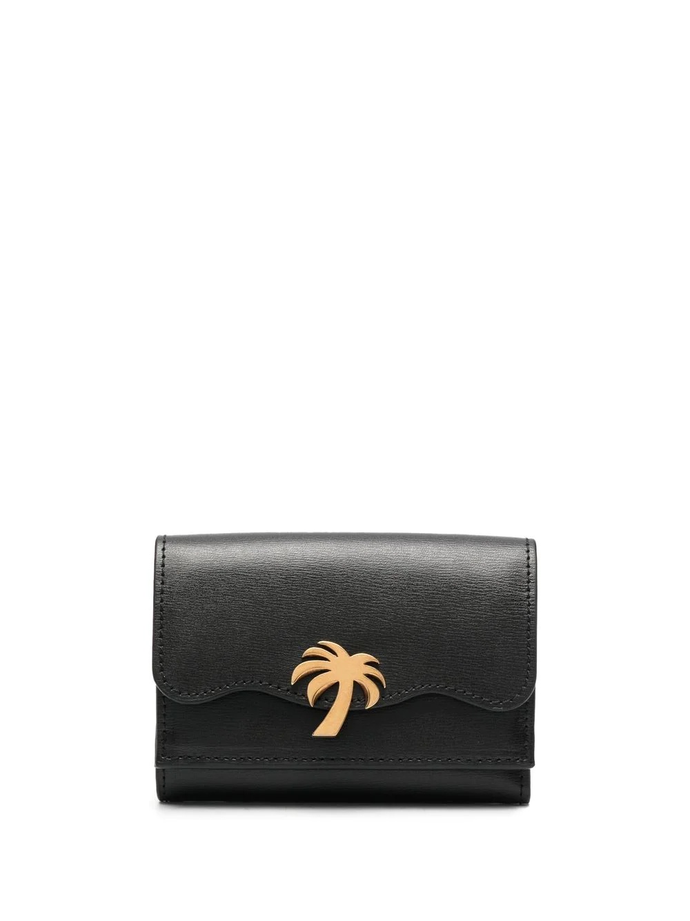 Palm-plaque leather wallet - 1