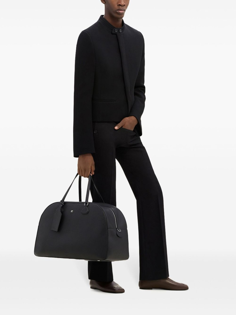 courrèges logo-plaque leather duffle bag outlook
