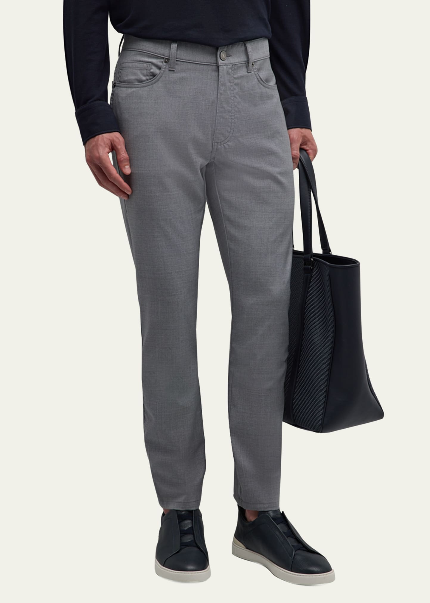 Men's Natural Comfort Wool 5-Pocket Pants - 4