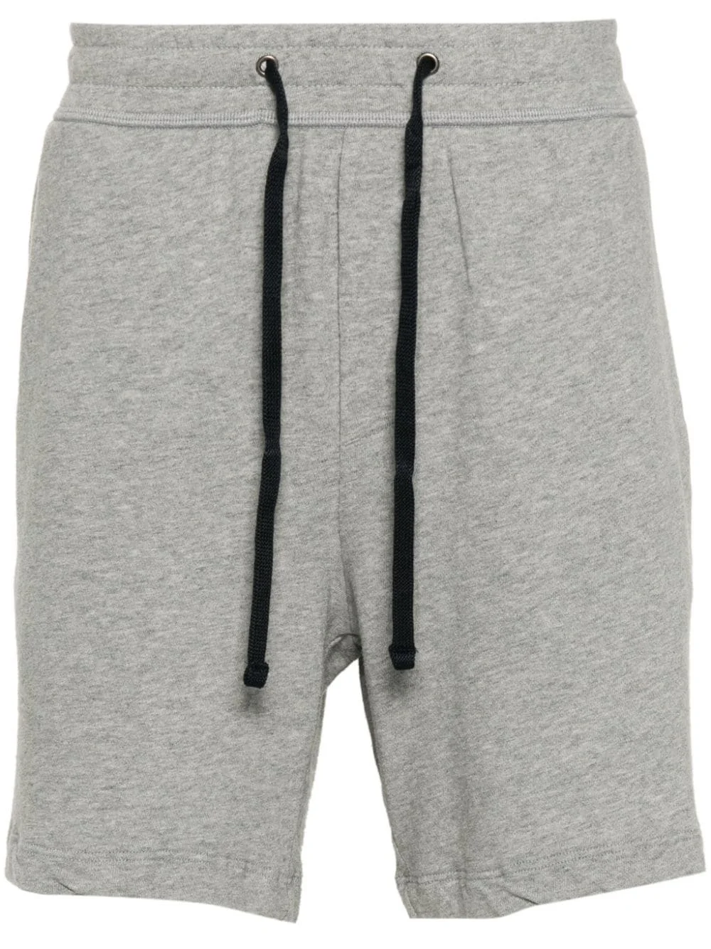 mélange-effect cotton shorts - 1
