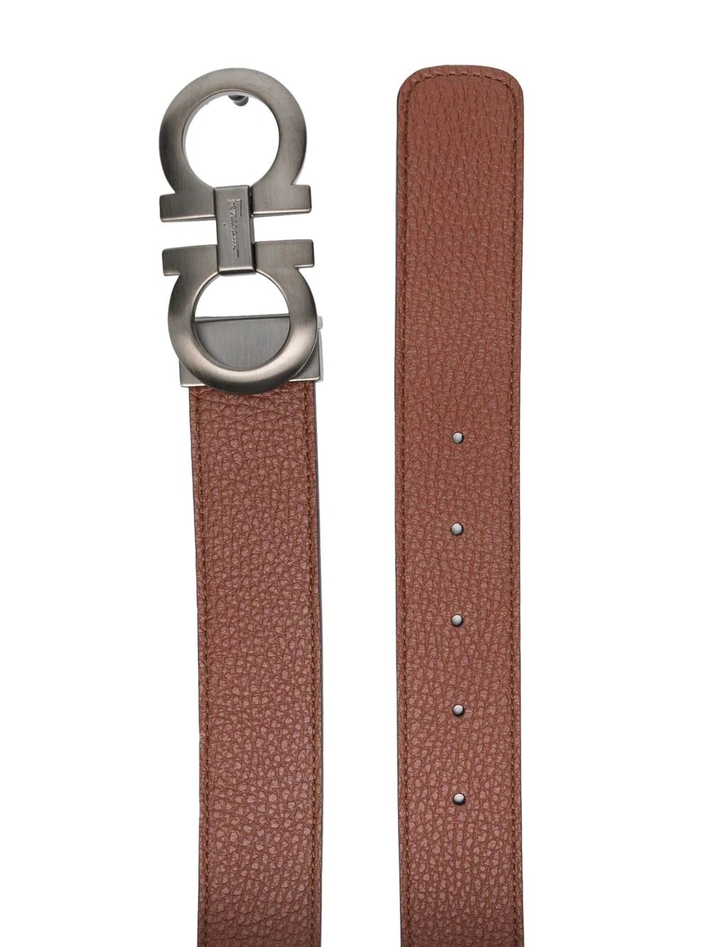 Gancini leather belt - 2