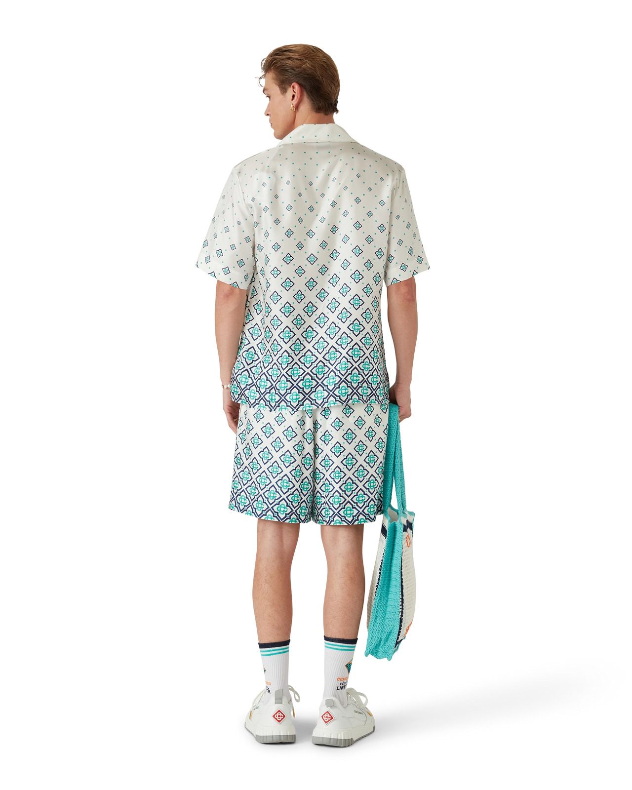 Gradient Monogram Silk Shorts | Casablanca Paris - 3