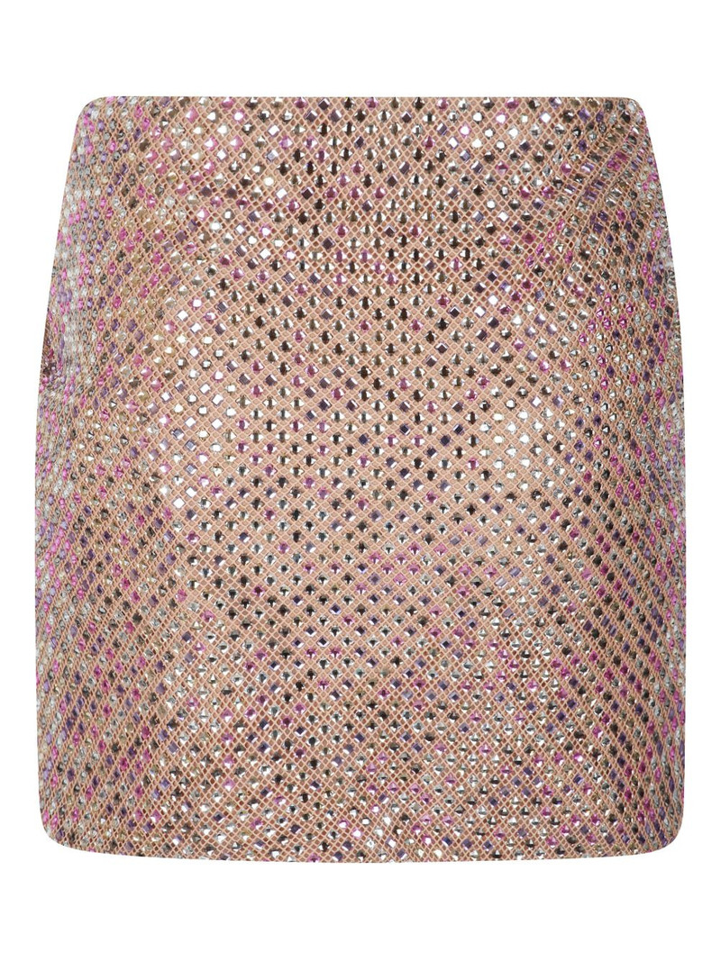 self-portrait crystal-embellished mini skirt outlook