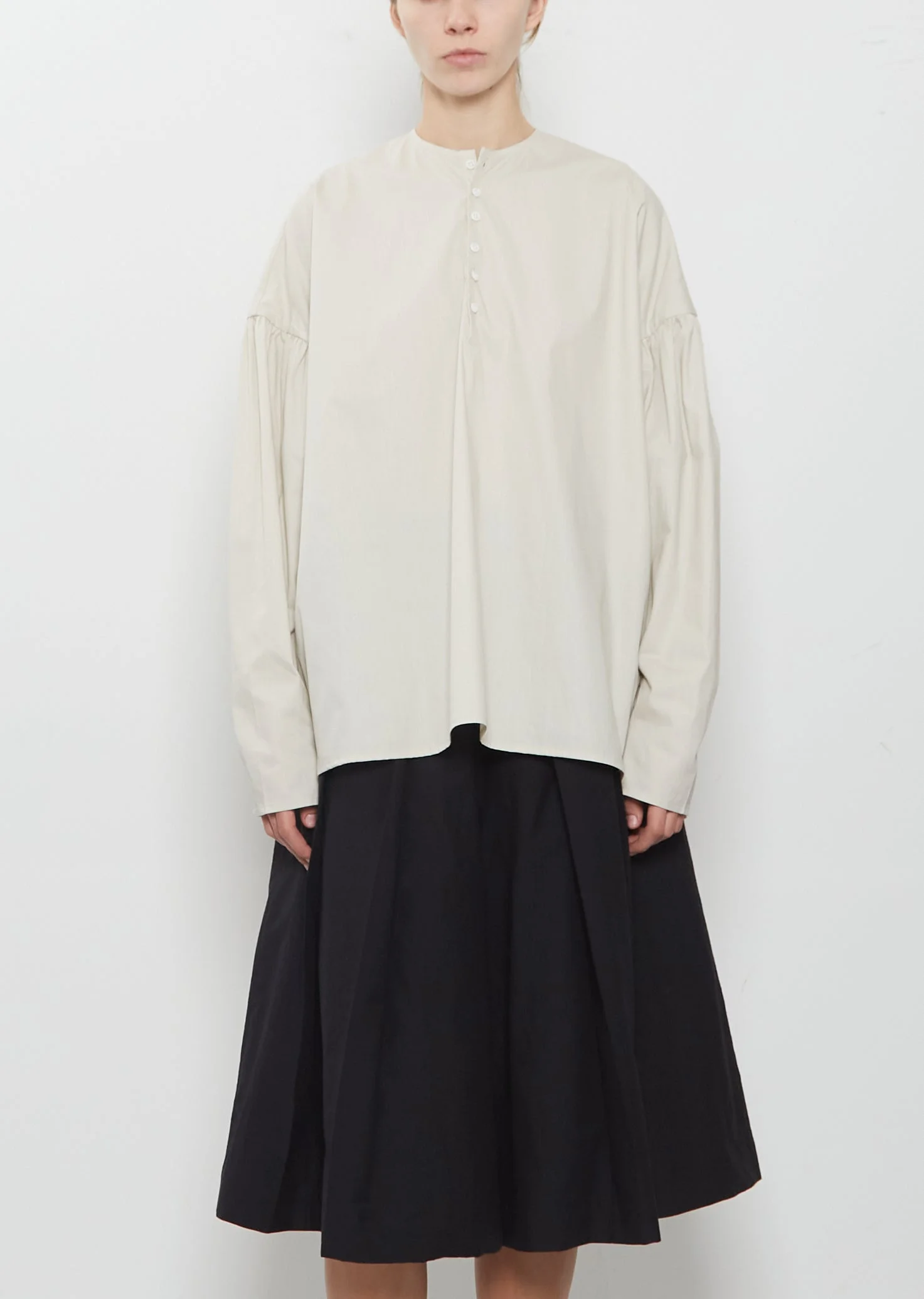 Basil Plain Cotton Shirt - 1