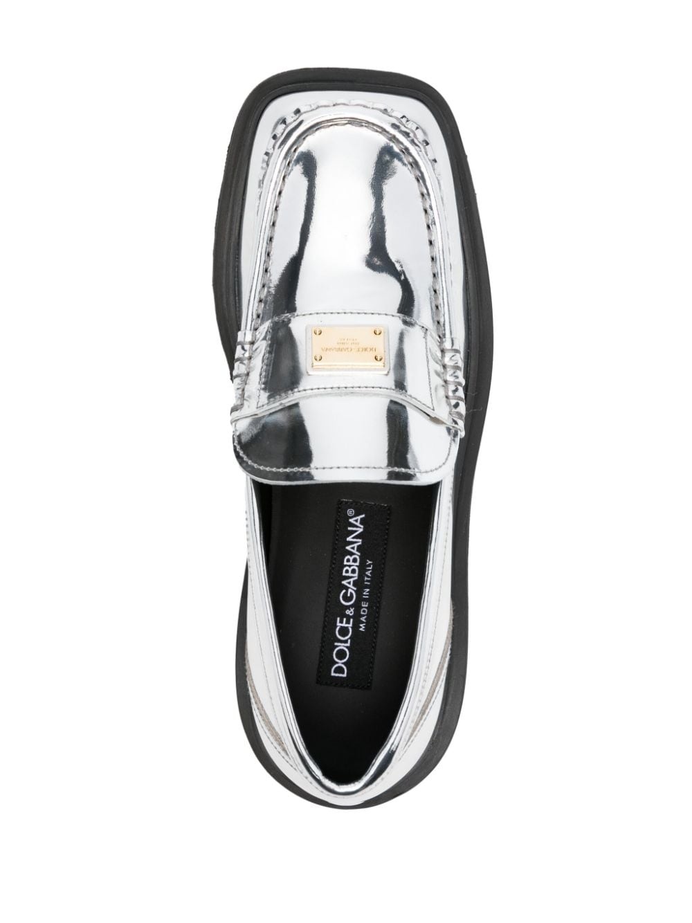 logo-plaque leather brogues - 4