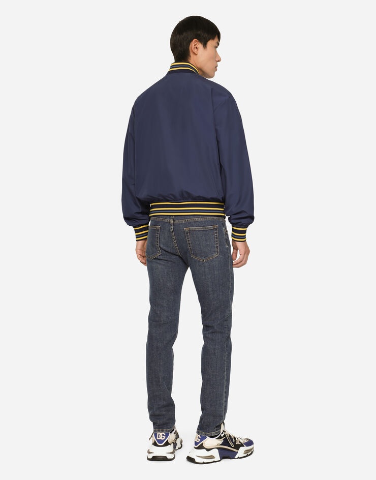 Slim-fit stretch denim jeans with DG patch - 5