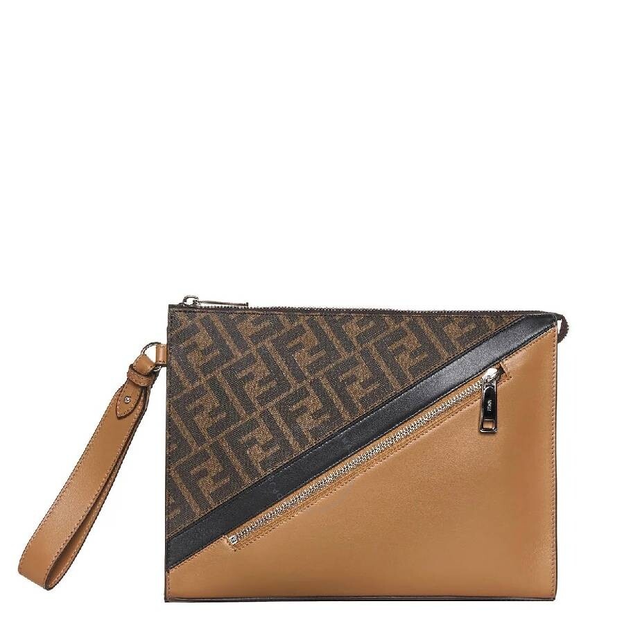 Fendi Diagonal FF Zip Clutch Purse - 1